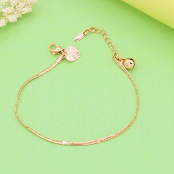 "Elegant Rose Gold Anklet with Sleek Detailing,XPAL1042 - Picture 1 of 12